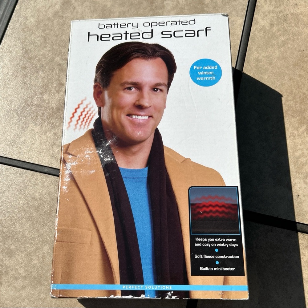 Perfect Solutions Heated Scarf Battery Operated Rare New